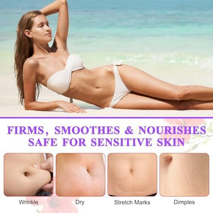 Tighten & Smooth Belly Cream - Advanced Firming Lotion for Neck, Arms, Butt & Thighs | Visibly Lift Loose Skin, Improve Elasticity & Tone