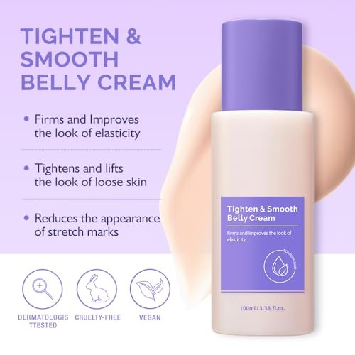 Tighten & Smooth Belly Cream - Advanced Firming Lotion for Neck, Arms, Butt & Thighs | Visibly Lift Loose Skin, Improve Elasticity & Tone - görsel 4