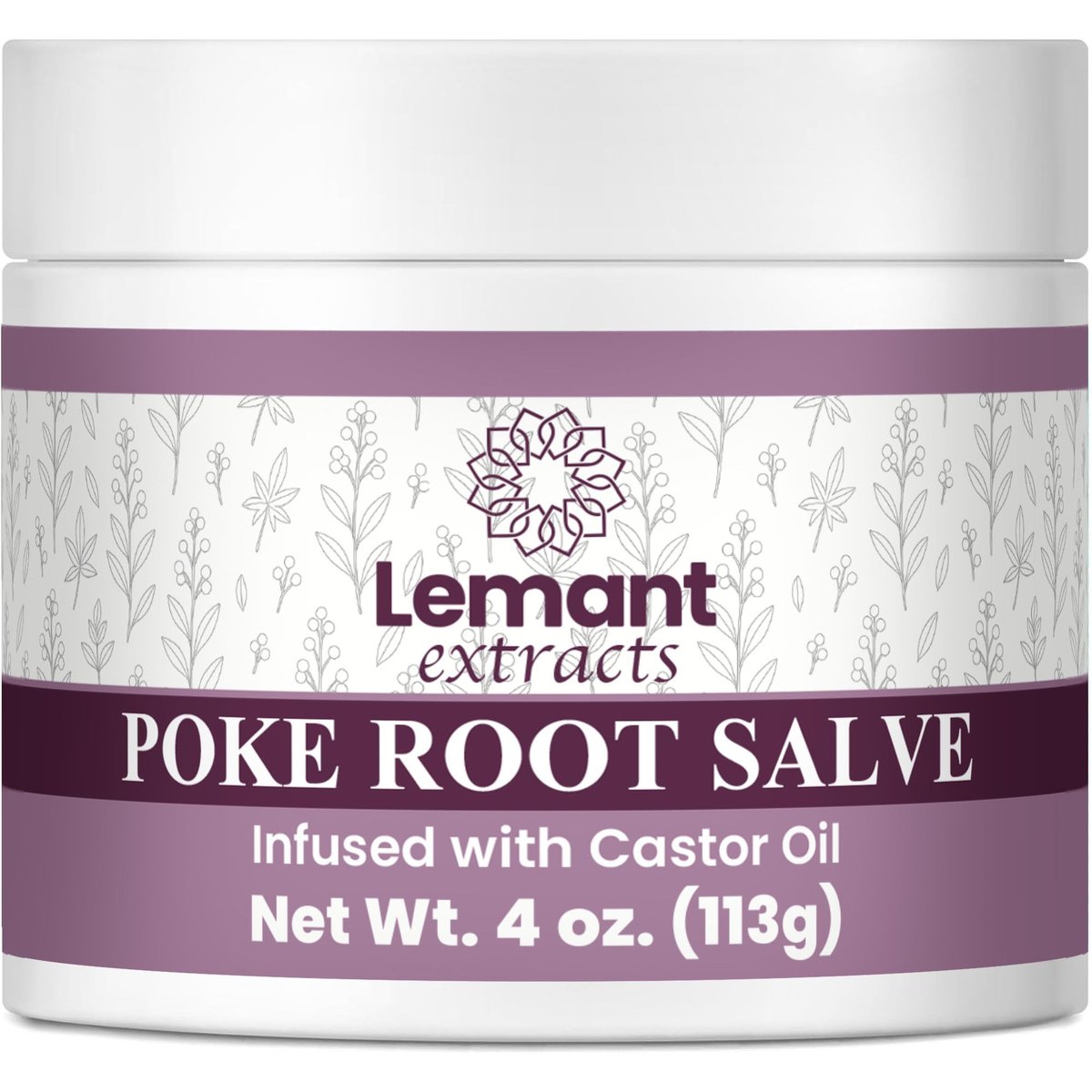 Lemant Organic Poke Root and Castor Oil Salve - 4 oz Herbal Salve with Calendula, Plantain, Red Clover, Boswellia, Shea Butter & Lavender Avelisse