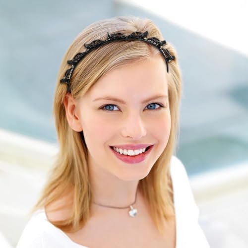 IJPDDRXYN 2-Pack Braided Bangs Headband with Teeth – Professional Weaving Clip & Fringe Styling Tool for Women and Girls, for Fine or Thick Hair (Black + Brown) - görsel 12