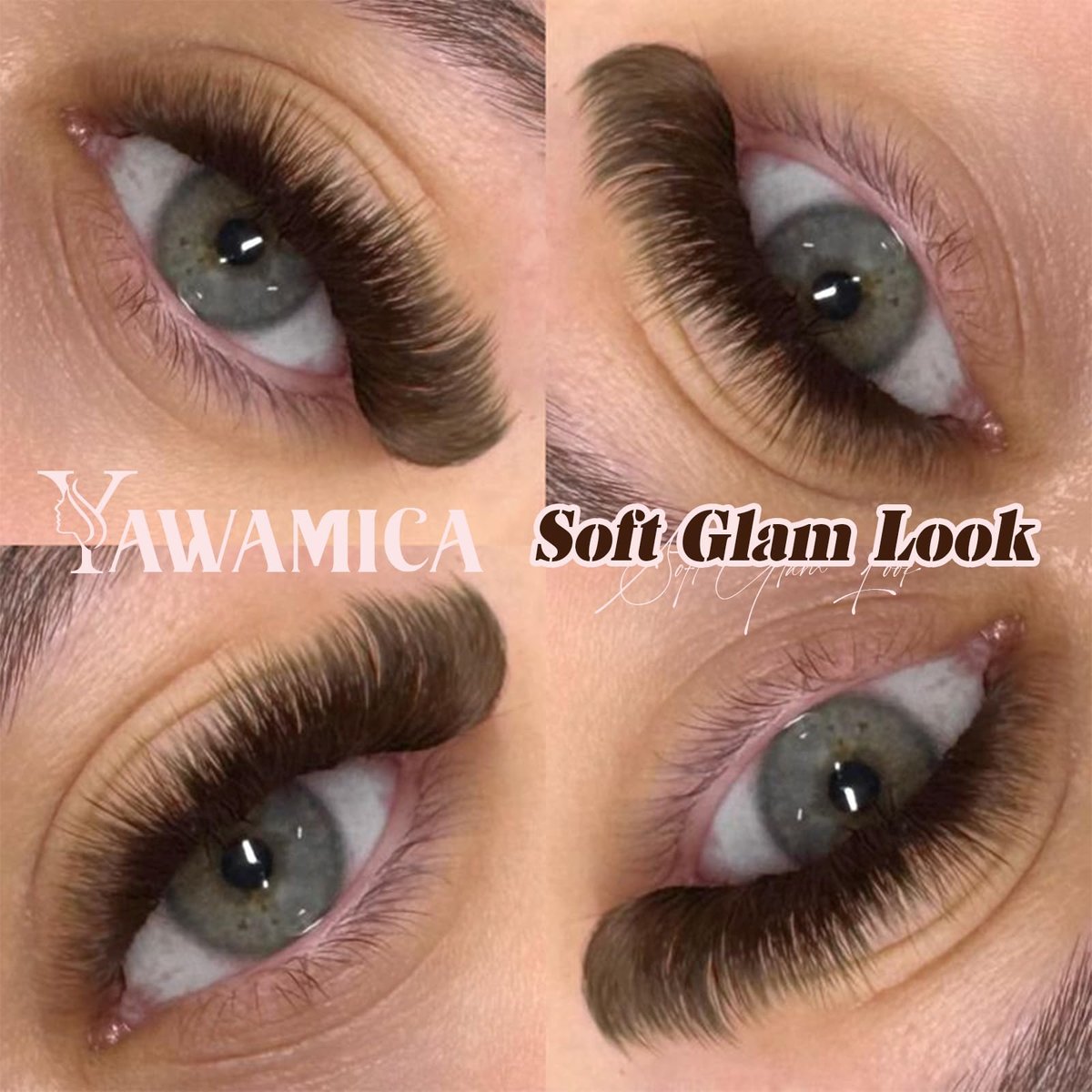 Dark Brown Lash Clusters 80D Fluffy Wispy Volume D Curl 10-18mm 240PCS by Yawamica - görsel 13