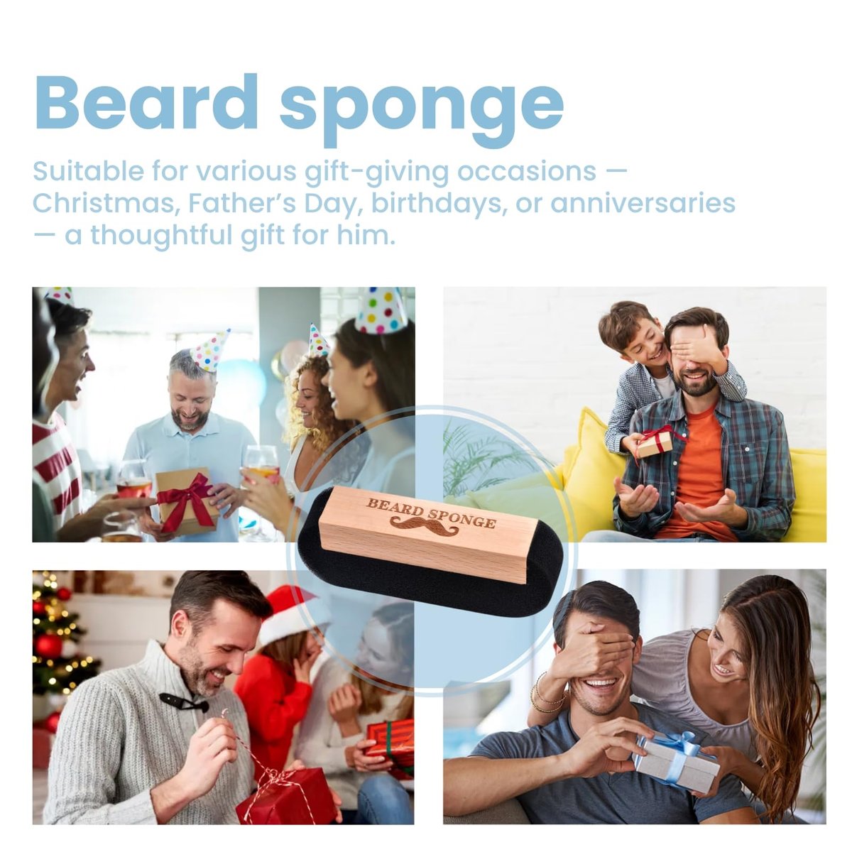 Beard Sponge for Sink – Fast & Easy Beard Hair Catcher & Cleaner | Reusable Beard Scrubber for Trimmings | Compact Grooming Tool for Men’s Shaving – No More Messy Counters & Sinks - görsel 13