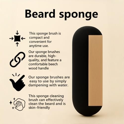 Beard Sponge for Sink – Fast & Easy Beard Hair Catcher & Cleaner | Reusable Beard Scrubber for Trimmings | Compact Grooming Tool for Men’s Shaving – No More Messy Counters & Sinks - görsel 4
