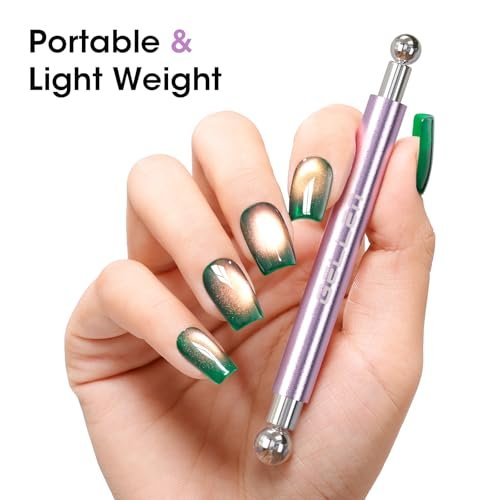 Gellen Double-Ended Cat Eye Magnet Stick for Nail Art – Dual Cat Eye Gel Polish Sturdy Magnet Tool with Round Beads for Home or Salon DIY - görsel 14