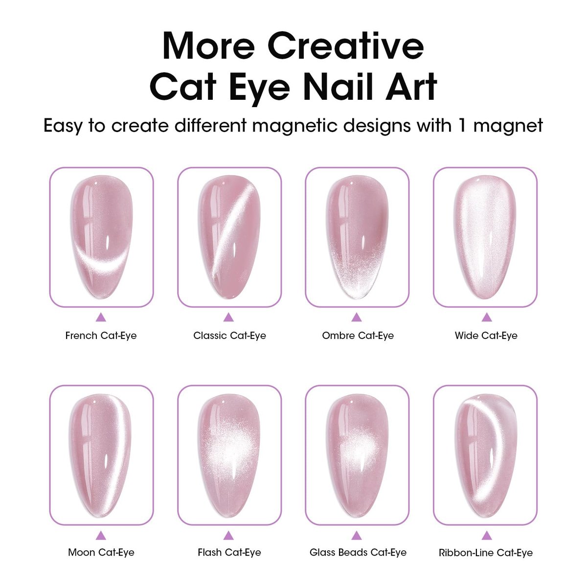 Gellen Double-Ended Cat Eye Magnet Stick for Nail Art – Dual Cat Eye Gel Polish Sturdy Magnet Tool with Round Beads for Home or Salon DIY - görsel 7