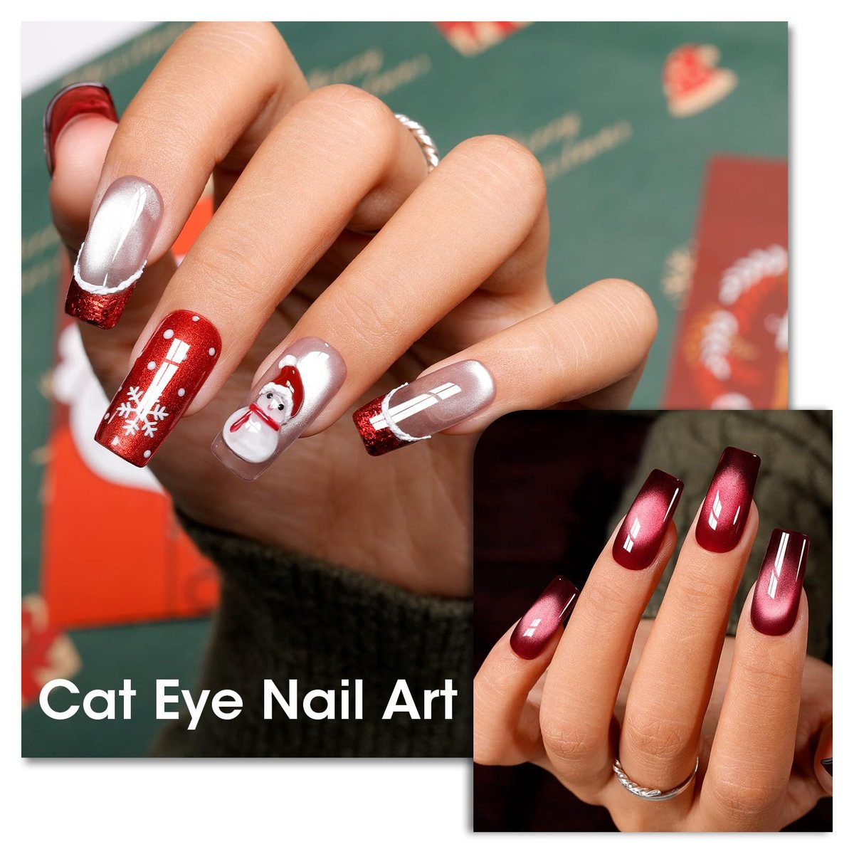 Gellen Double-Ended Cat Eye Magnet Stick for Nail Art – Dual Cat Eye Gel Polish Sturdy Magnet Tool with Round Beads for Home or Salon DIY - görsel 11