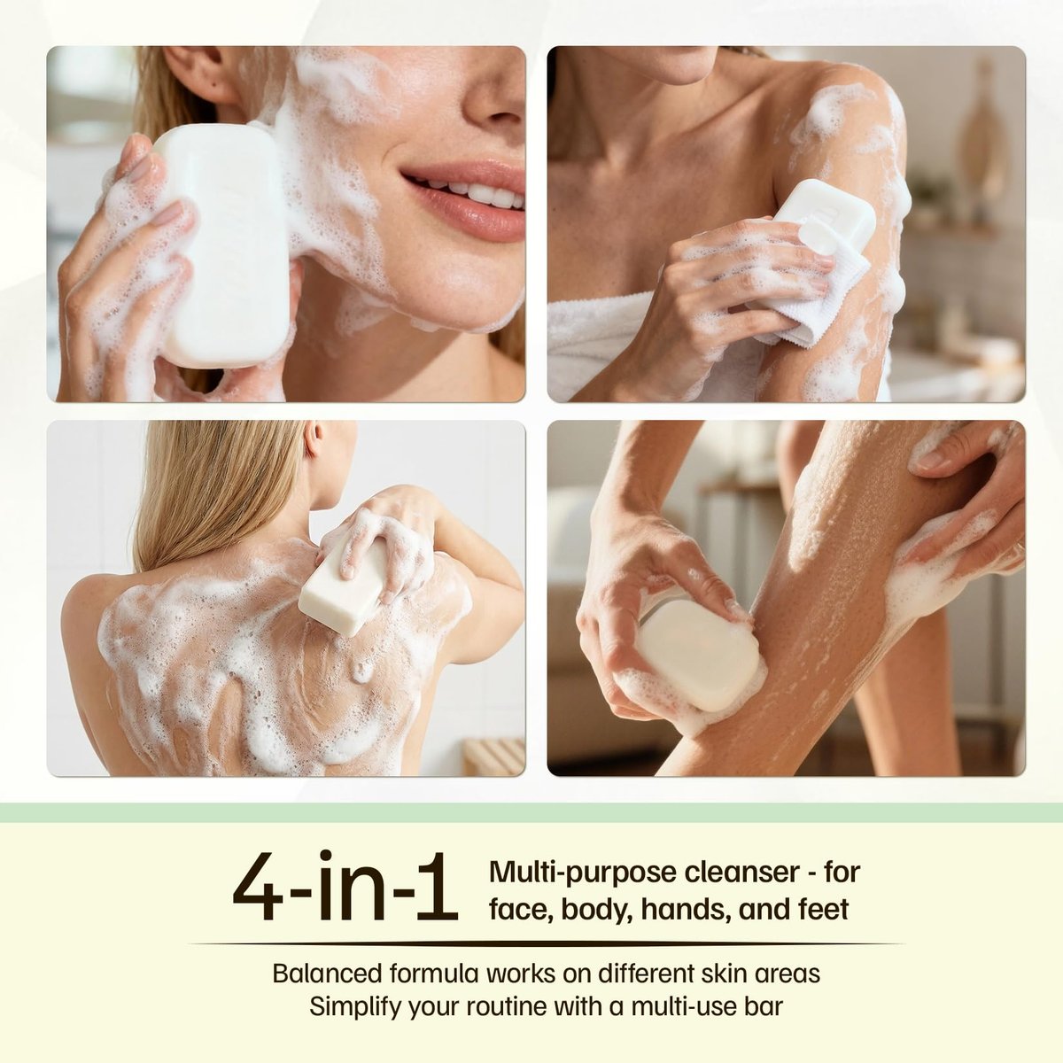 Morovan Goat Milk Soap Body Cleanser - 3 Bars (10.5 oz) Gently Cleansing & Moisturizing for All Skin Types, Gentle Formula for Dry Skin, Eczema & Sensitive Skin - Men & Women Daily Use Avelisse