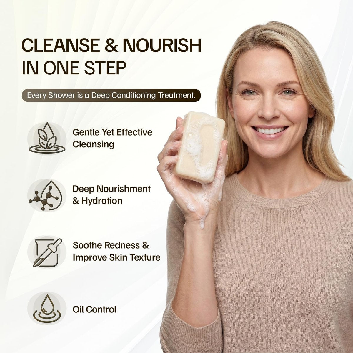 Morovan Goat Milk Soap Body Cleanser - 3 Bars (10.5 oz) Gently Cleansing & Moisturizing for All Skin Types, Gentle Formula for Dry Skin, Eczema & Sensitive Skin - Men & Women Daily Use Avelisse