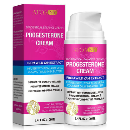 Progesterone Balance Cream for Women - Daily Skin Comfort & Balanced-Looking Skin Support with MSM, Aloe Vera, Coconut Oil & Shea Butter, 3.4 fl oz, Gluten-Free, Non-GMO, Vegan-Friendly Avelisse