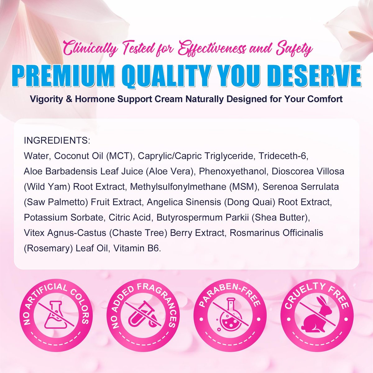 Progesterone Balance Cream for Women - Daily Skin Comfort & Balanced-Looking Skin Support with MSM, Aloe Vera, Coconut Oil & Shea Butter, 3.4 fl oz, Gluten-Free, Non-GMO, Vegan-Friendly Avelisse