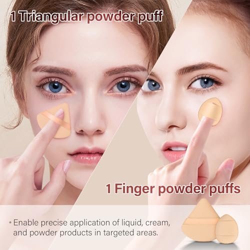 Mlemle Professional 26-Piece Makeup Brush Set - Bamboo Handle Kit with Sponges & Powder Puffs (Yellow) - görsel 12