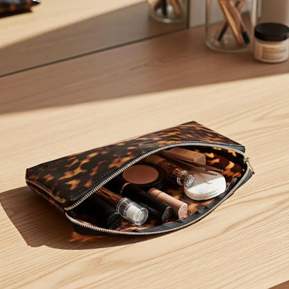 ORBENTO Retro Tortoise Printed Makeup Cosmetic Bag Mini Pouch – Portable Travel Organizer Avelisse