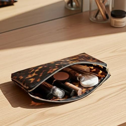 ORBENTO Retro Tortoise Printed Makeup Cosmetic Bag Mini Pouch – Portable Travel Organizer Avelisse