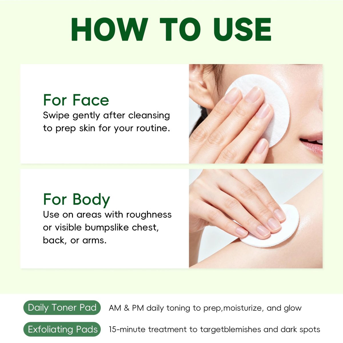 Toning Polish Pads - Hydrating Facial Toner Pads with Snail Mucin, Niacinamide, Peptides & Centella for Dark Spots, Wrinkles & Dull Skin - 100 Count Avelisse