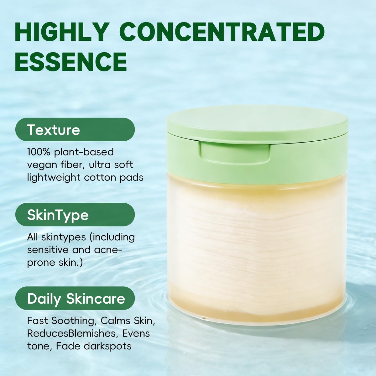 Toning Polish Pads - Hydrating Facial Toner Pads with Snail Mucin, Niacinamide, Peptides & Centella for Dark Spots, Wrinkles & Dull Skin - 100 Count Avelisse
