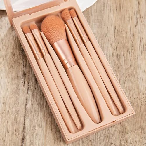 Callie Personalized Makeup Brush Set for Women – Custom Birth Flower Bouquet with Name Initial & Mirror – 5-Piece Gift Box - görsel 14