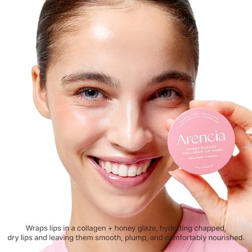 Arencia Honey Glazed Collagen Lip Mask - Overnight Lip Treatment with Collagen & Honey, 0.52 oz Avelisse