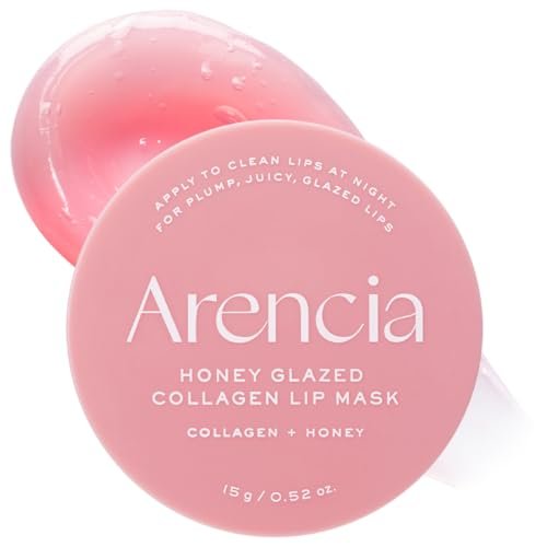 Arencia Honey Glazed Collagen Lip Mask - Overnight Lip Treatment with Collagen & Honey, 0.52 oz Avelisse