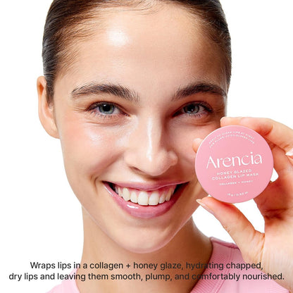Arencia Honey Glazed Collagen Lip Mask - Overnight Lip Treatment with Collagen & Honey, 0.52 oz Avelisse