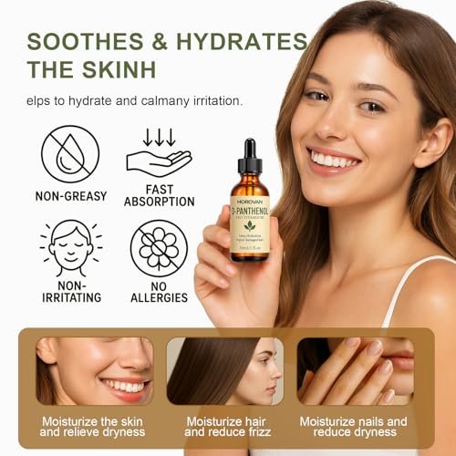 Morovan D-Panthenol Liquid: Pro-Vitamin B5 Concentrate, Cosmetic Grade Dexpanthenol for Skin Hydration, Multi-Use for DIY Face, Hair, Nail Serums & Moisturizers 1 fl oz - görsel 3