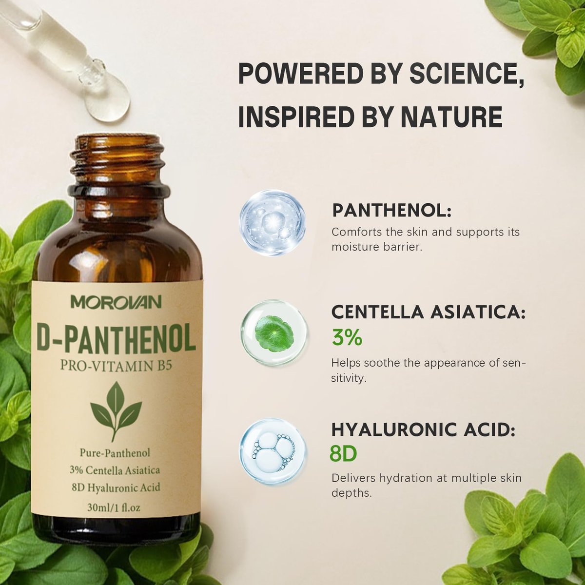 Morovan D-Panthenol Liquid: Pro-Vitamin B5 Concentrate, Cosmetic Grade Dexpanthenol for Skin Hydration, Multi-Use for DIY Face, Hair, Nail Serums & Moisturizers 1 fl oz - görsel 12