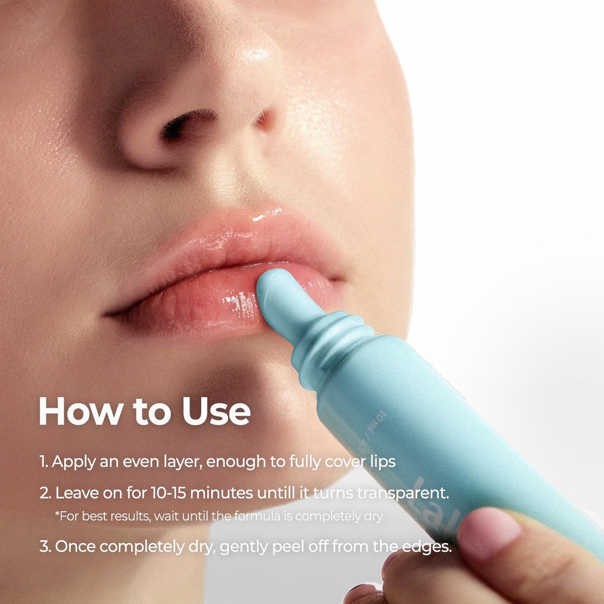 Laka Soothing Prep Lip Mask – Cooling Peel Off Korean Lip Mask, Gentle Exfoliator for Dry Lips, Daily K-Beauty Lip Care, 0.33 fl oz Avelisse