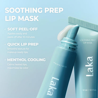 Laka Soothing Prep Lip Mask – Cooling Peel Off Korean Lip Mask, Gentle Exfoliator for Dry Lips, Daily K-Beauty Lip Care, 0.33 fl oz Avelisse