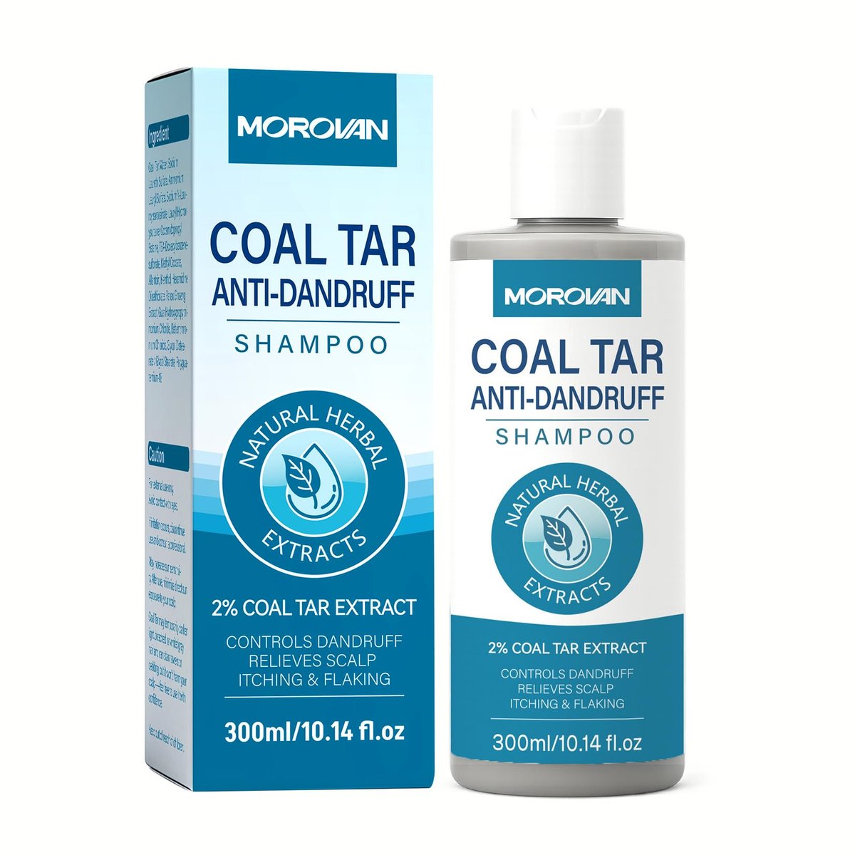 Morovan Coal Tar Dandruff Shampoo - 2% Coal Tar Extract for Severe Dandruff, Psoriasis & Itchy Scalp | Medicated Treatment for Seborrheic Dermatitis - görsel 1