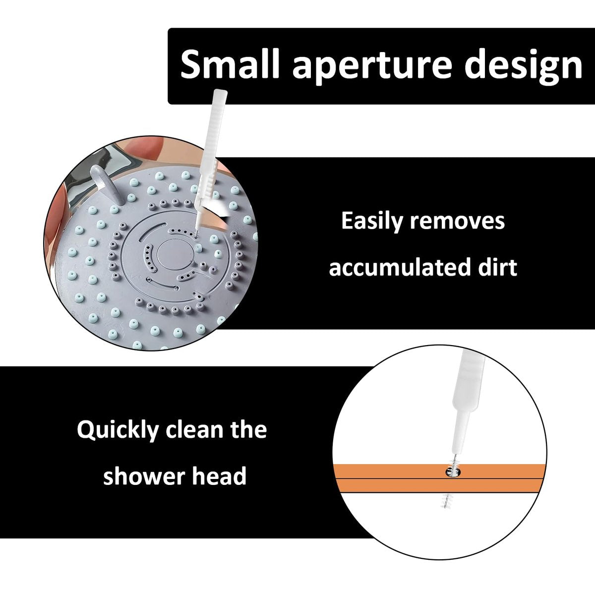 70-Piece Shower Head Cleaning Brush Set – Anti-Clogging Gap & Crevice Cleaner for Small Holes, Multipurpose Bathroom Cleaning Tool Avelisse
