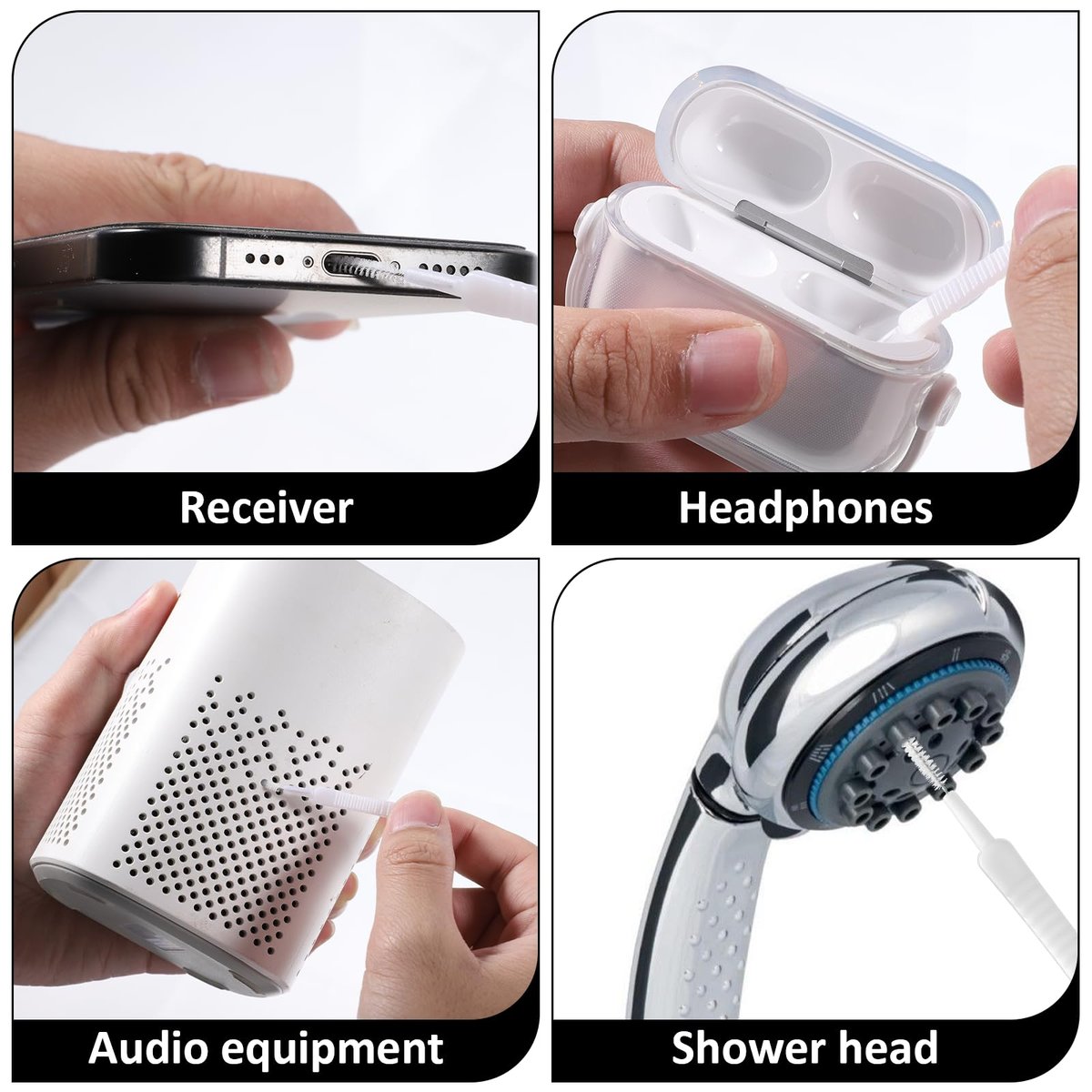 70-Piece Shower Head Cleaning Brush Set – Anti-Clogging Gap & Crevice Cleaner for Small Holes, Multipurpose Bathroom Cleaning Tool Avelisse