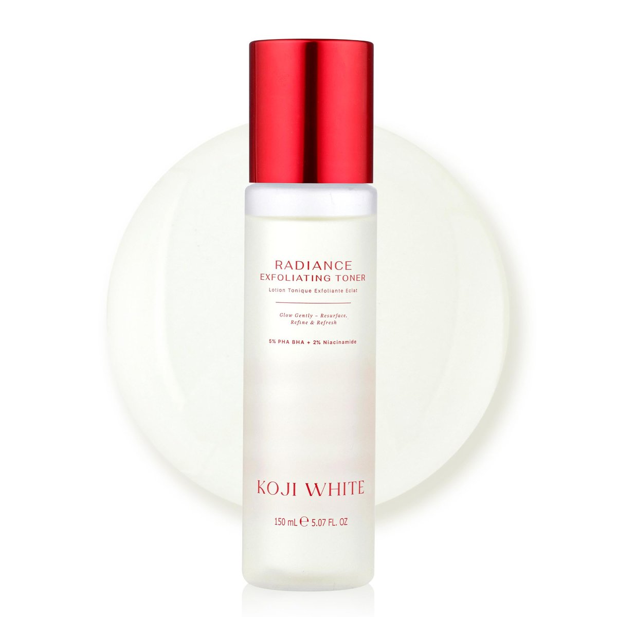 Koji White Exfoliating Toner for Face – 5% PHA BHA Toner with 2% Niacinamide, Kojic Acid & Hyaluronic Acid – Hydrating & Soothing Facial Toner – Unscented for Sensitive Skin, Vegan Skincare, 5.07 Fl Oz - görsel 1