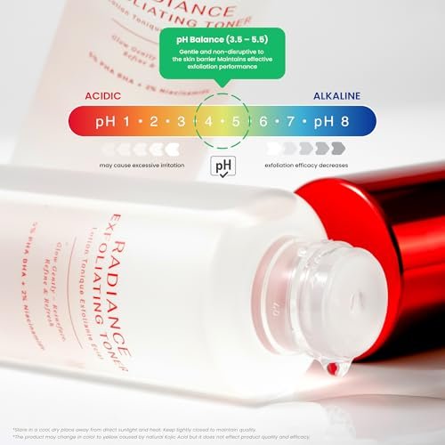 Koji White Exfoliating Toner for Face – 5% PHA BHA Toner with 2% Niacinamide, Kojic Acid & Hyaluronic Acid – Hydrating & Soothing Facial Toner – Unscented for Sensitive Skin, Vegan Skincare, 5.07 Fl Oz - görsel 6
