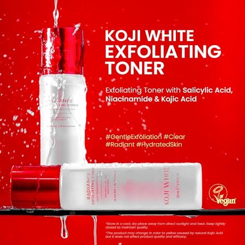 Koji White Exfoliating Toner for Face – 5% PHA BHA Toner with 2% Niacinamide, Kojic Acid & Hyaluronic Acid – Hydrating & Soothing Facial Toner – Unscented for Sensitive Skin, Vegan Skincare, 5.07 Fl Oz - görsel 4
