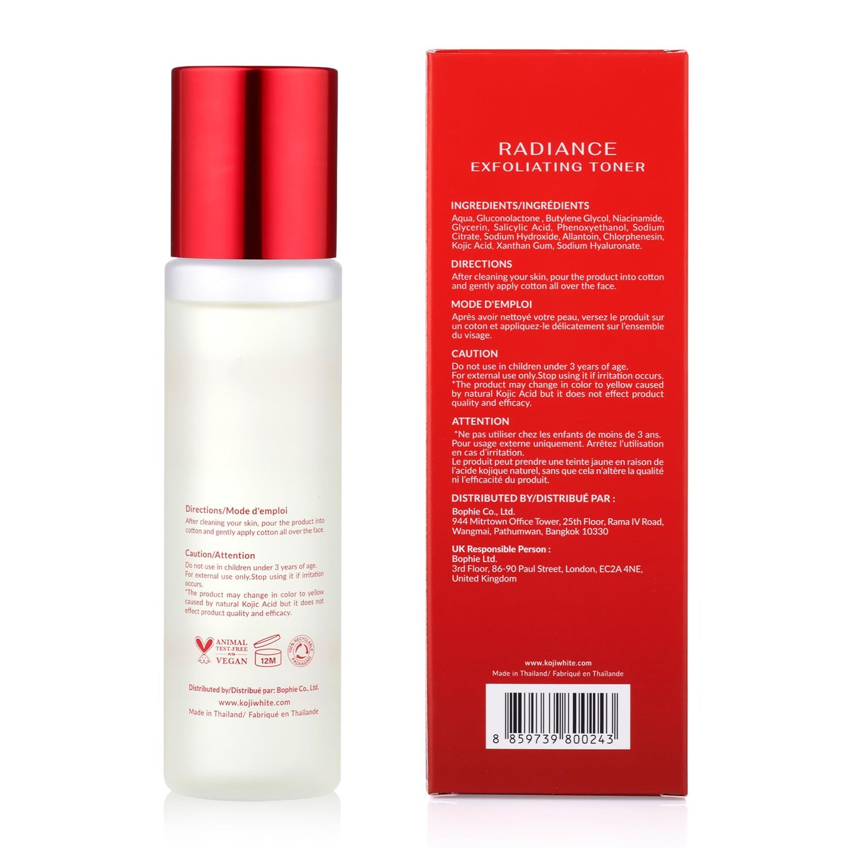 Koji White Exfoliating Toner for Face – 5% PHA BHA Toner with 2% Niacinamide, Kojic Acid & Hyaluronic Acid – Hydrating & Soothing Facial Toner – Unscented for Sensitive Skin, Vegan Skincare, 5.07 Fl Oz - görsel 13