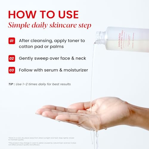 Koji White Exfoliating Toner for Face – 5% PHA BHA Toner with 2% Niacinamide, Kojic Acid & Hyaluronic Acid – Hydrating & Soothing Facial Toner – Unscented for Sensitive Skin, Vegan Skincare, 5.07 Fl Oz - görsel 16