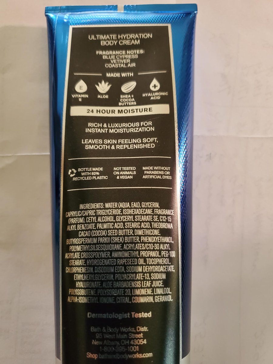 Bath & Body Works Men's Freshwater, Graphite, Ocean Ultimate Hydration Body Creams 8 oz (Pack of 3) Avelisse