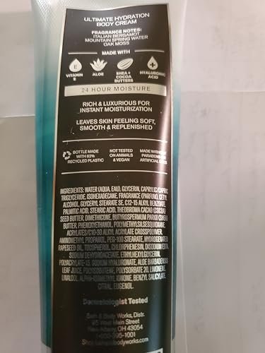 Bath & Body Works Men's Freshwater, Graphite, Ocean Ultimate Hydration Body Creams 8 oz (Pack of 3) Avelisse