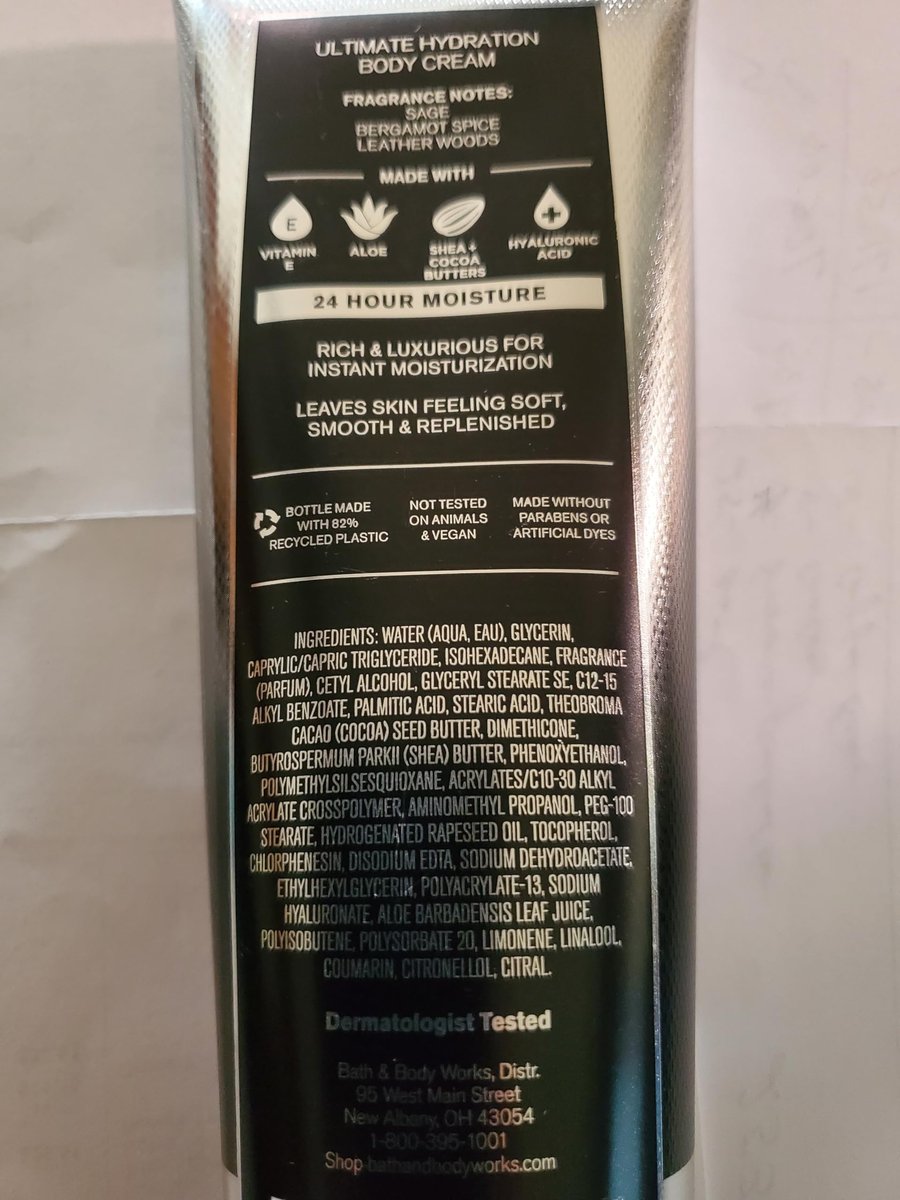 Bath & Body Works Men's Freshwater, Graphite, Ocean Ultimate Hydration Body Creams 8 oz (Pack of 3) Avelisse