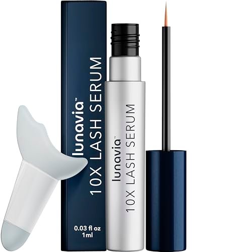 Lunavia 10X Lash Serum - Peptide & Botanical Eyelash Conditioner with Ginseng Extract for Stronger, Healthier Lashes - Daily Lash Care (1 ml, Clear) Avelisse
