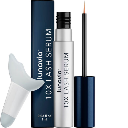 Lunavia 10X Lash Serum - Peptide & Botanical Eyelash Conditioner with Ginseng Extract for Stronger, Healthier Lashes - Daily Lash Care (1 ml, Clear) Avelisse