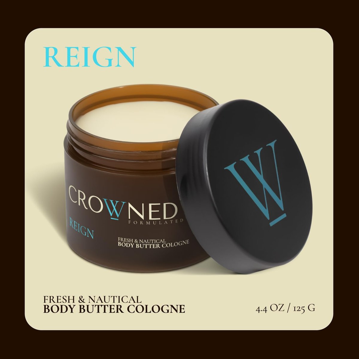 Crowned Skin Reign and King Body Butter Cologne Bundle | As Seen on Shark Tank | Sandalwood, Leather, Fresh & Nautical Scents | Natural Shea & Mango Butters | All-Day Fragrance Avelisse