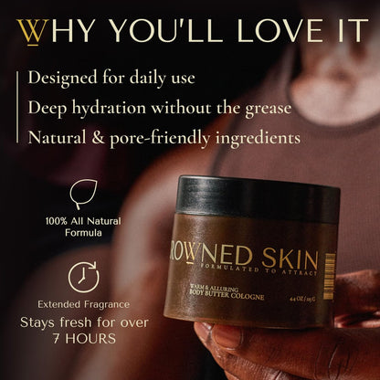 Crowned Skin Reign and King Body Butter Cologne Bundle | As Seen on Shark Tank | Sandalwood, Leather, Fresh & Nautical Scents | Natural Shea & Mango Butters | All-Day Fragrance Avelisse