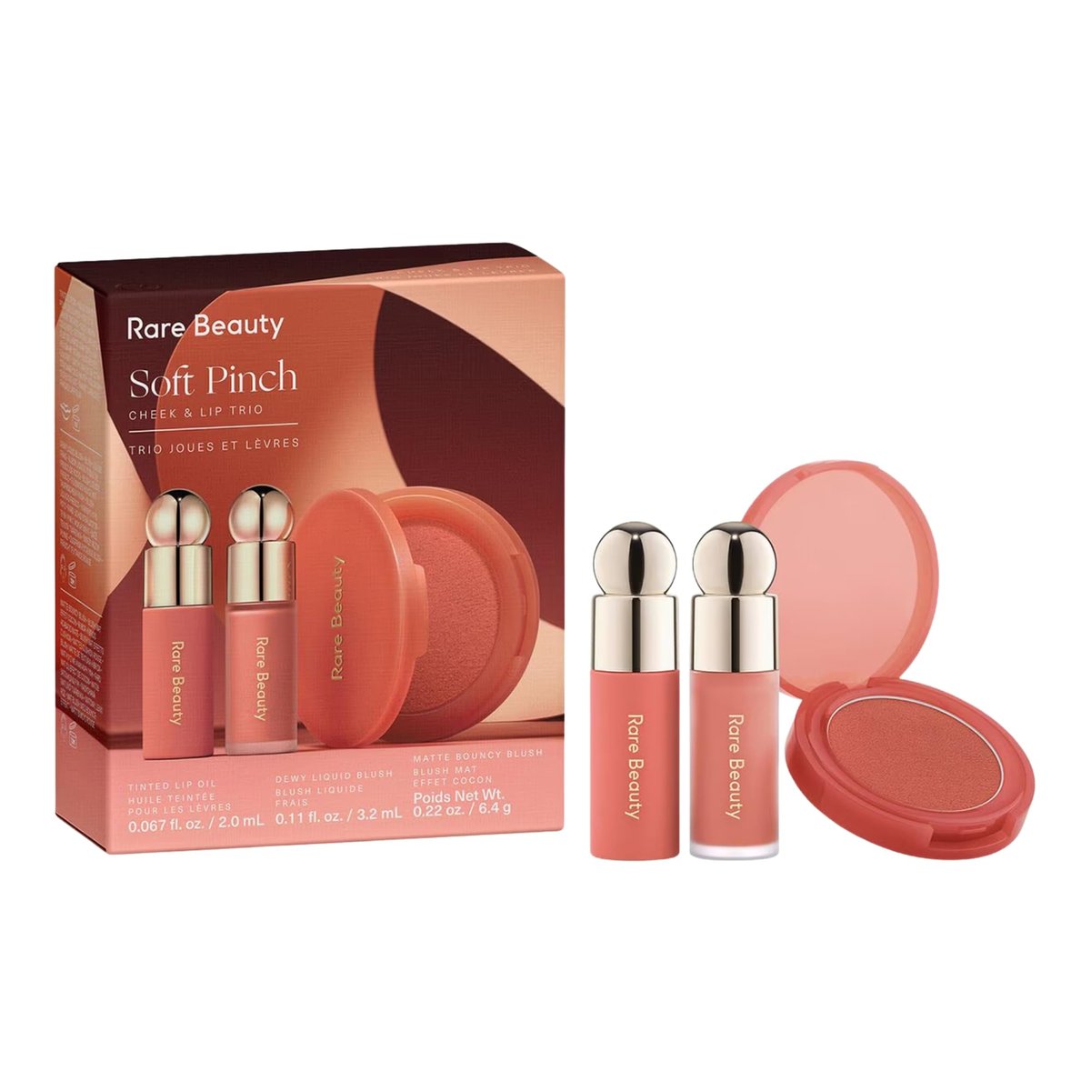 Rare Beauty Soft Pinch Cheek & Lip Trio - Matte Blush, Mini Liquid Blush and Mini Tinted Lip Oil Avelisse