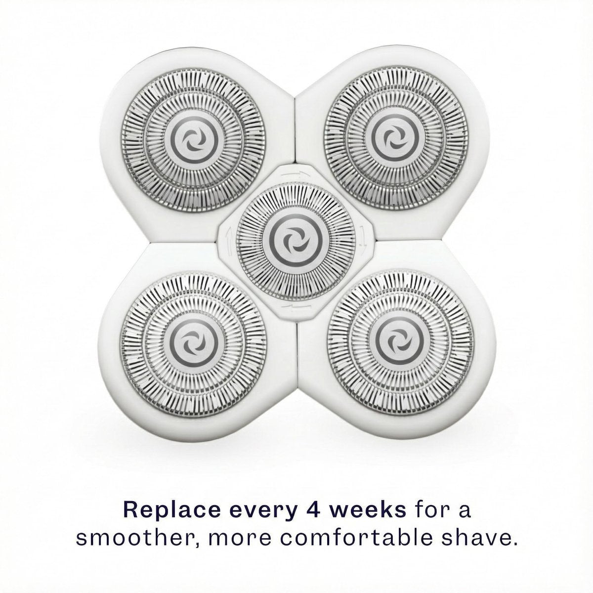 Freebird FlexSeries BodySmooth Rotary Blade Refill for Women - Gentle Shave for Sensitive Skin, 5 Contouring Heads, Mess-Free Cleanup Avelisse