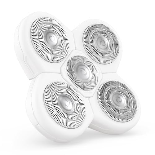 Freebird FlexSeries BodySmooth Rotary Blade Refill for Women - Gentle Shave for Sensitive Skin, 5 Contouring Heads, Mess-Free Cleanup Avelisse