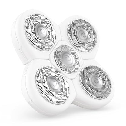 Freebird FlexSeries BodySmooth Rotary Blade Refill for Women - Gentle Shave for Sensitive Skin, 5 Contouring Heads, Mess-Free Cleanup Avelisse