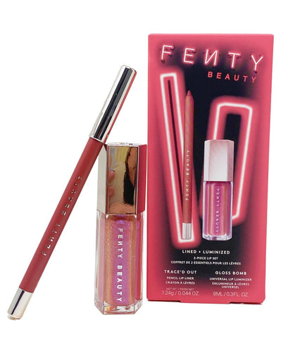 FENTY BEAUTY Lined + Luminized 2-Piece Lip Set: Lip Liner in Riri + Gloss Bomb in Grape Splash Avelisse