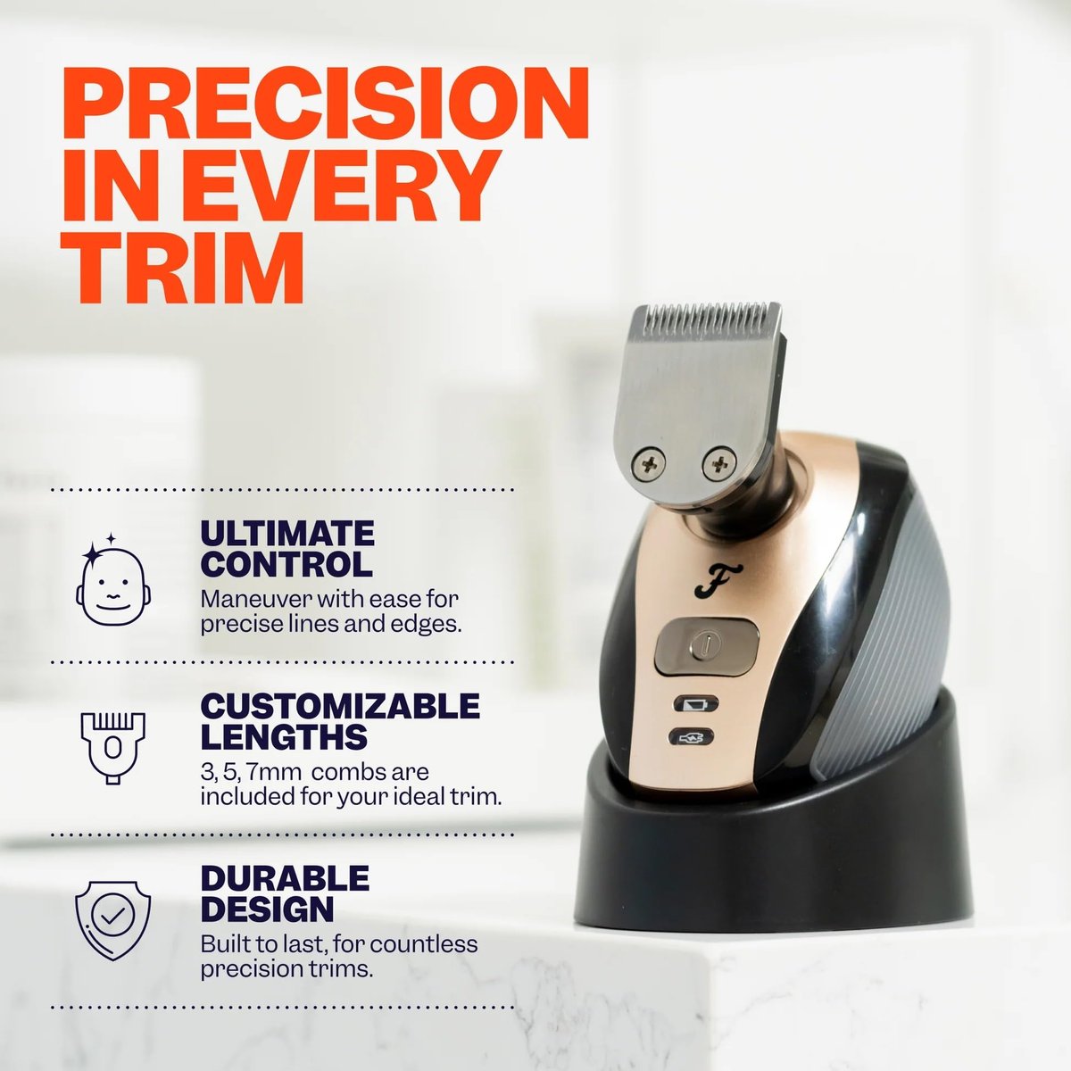 Freebird FlexSeries Precision Clipper & Guards for Detailing, Fading & Trimming – Professional Home Grooming Kit with 3 Safety Guards Avelisse