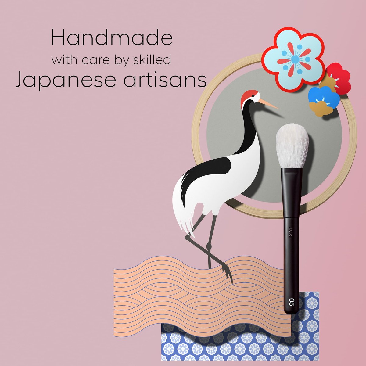 rephr Brush 05 Flagship Face Brush – Handmade Japanese Goat Hair for Blush, Bronzer & Powder Avelisse