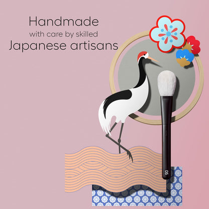 rephr Brush 05 Flagship Face Brush – Handmade Japanese Goat Hair for Blush, Bronzer & Powder Avelisse